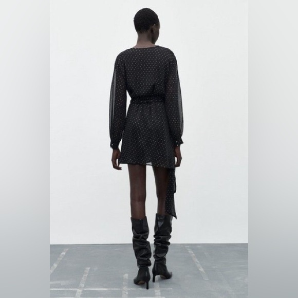 ZARA ~ Rhinstone Mini Dress w/ Belt - Picture 6 of 10